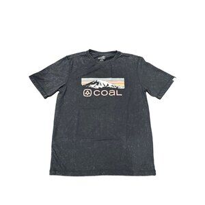 Coal Distressed Wash T Shirt Front Graphic Adult Large Black Outdoor Tee